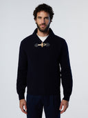 1 | Navy blue | shawl-neck-with-toggles-7gg-knitwear-699821