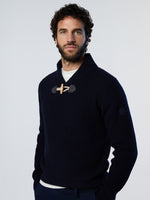 2 | Navy blue | shawl-neck-with-toggles-7gg-knitwear-699821