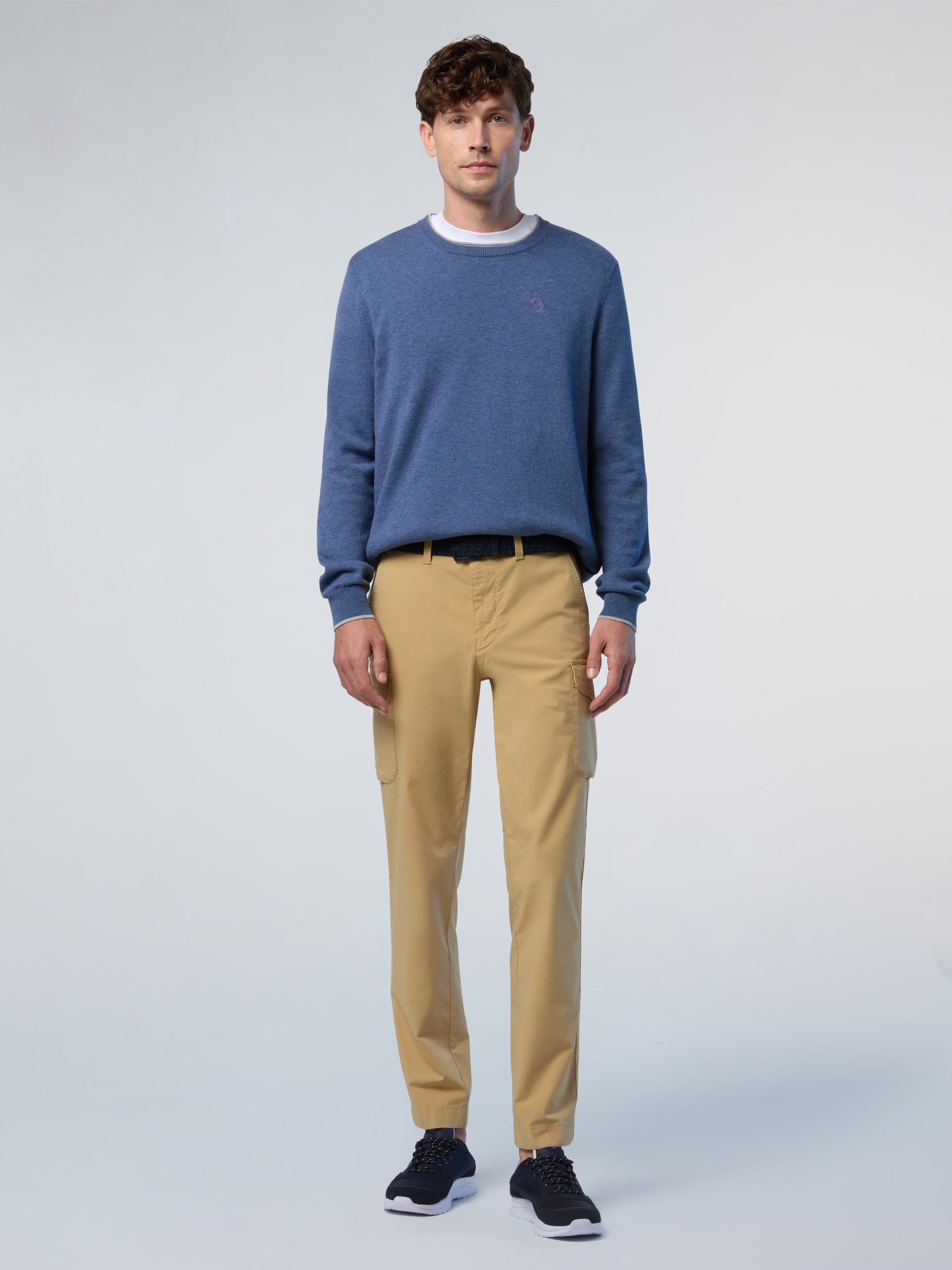 5 | Denim blue melange | crewneck-knitwear-12gg-699830