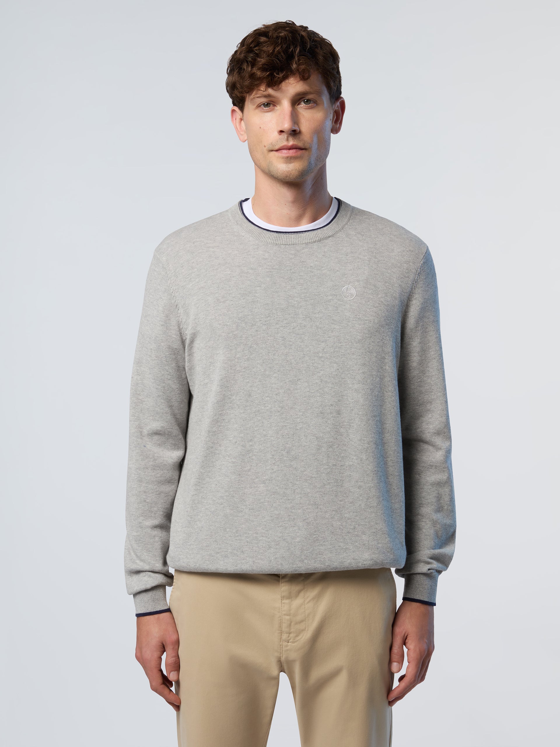 1 | Grey melange | crewneck-knitwear-12gg-699830
