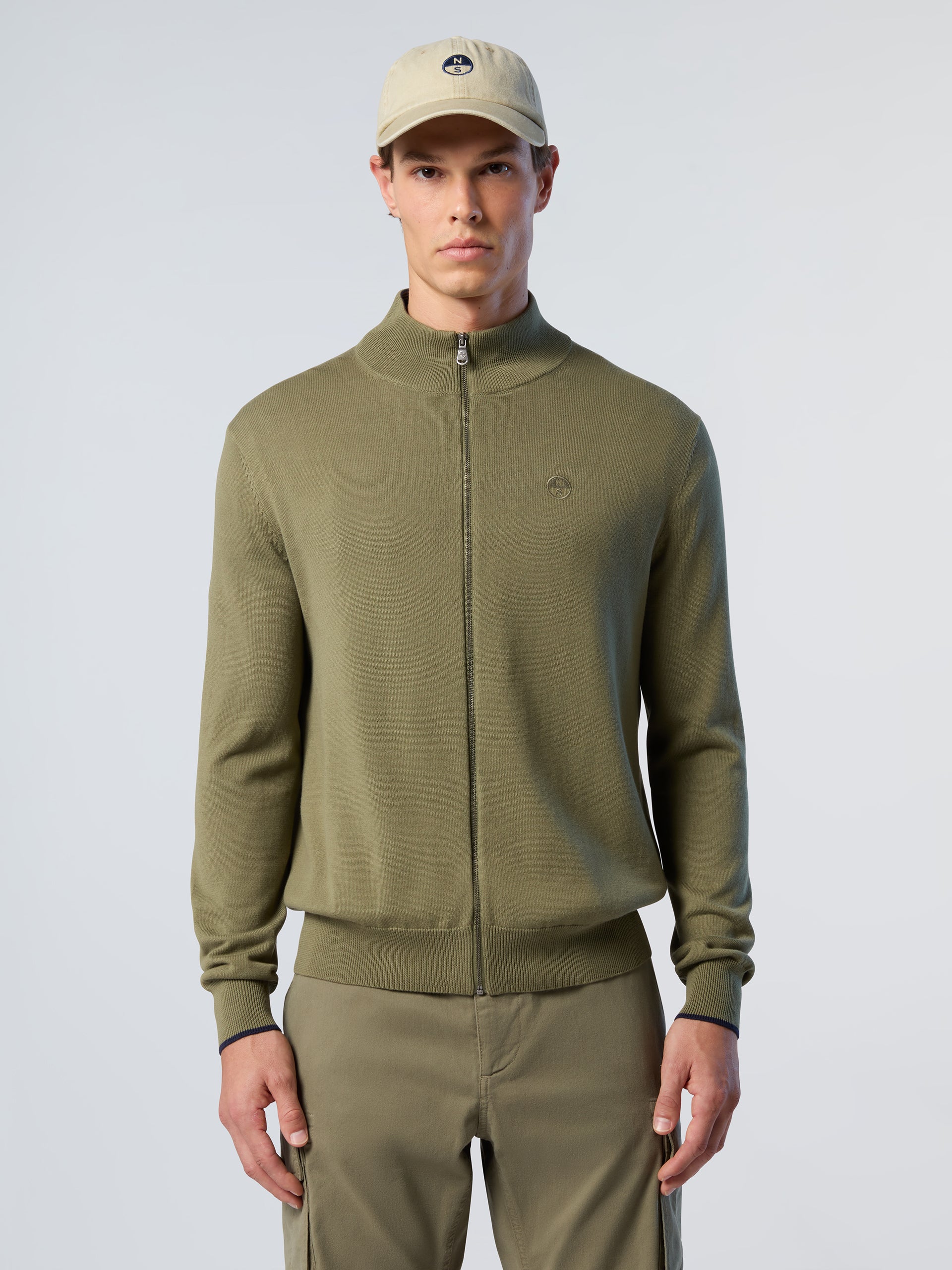 1 | Deep green | full-zip-knitwear-12gg-699831