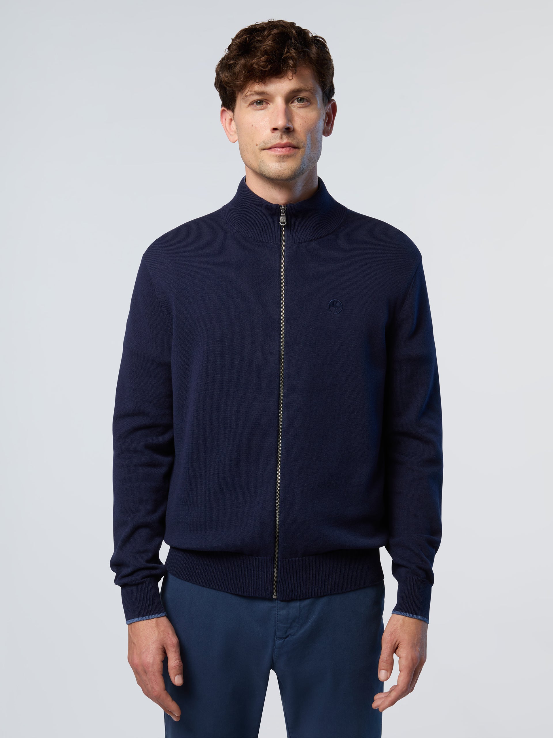 1 | Navy blue | full-zip-knitwear-12gg-699831