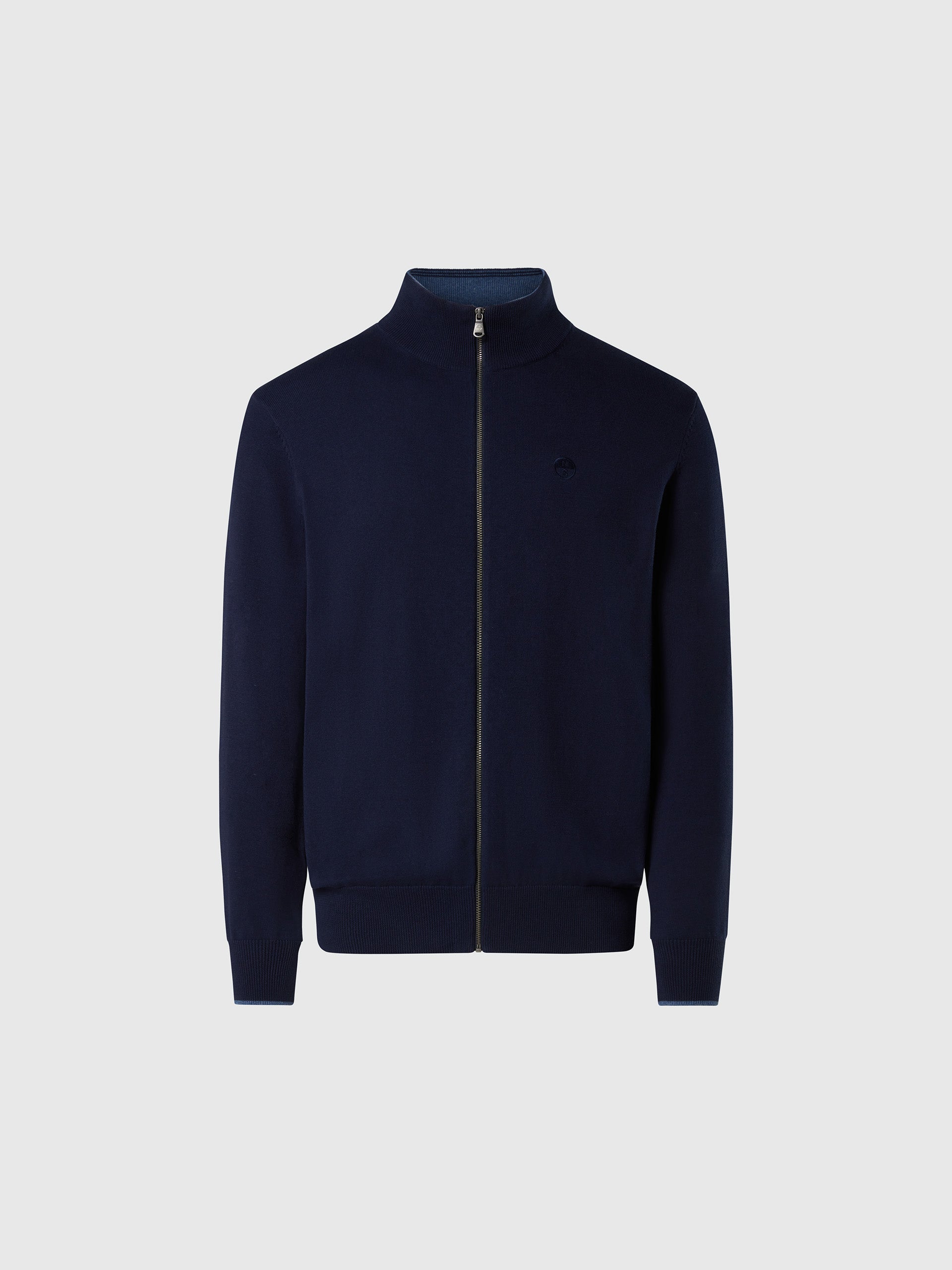 hover | Navy blue | full-zip-knitwear-12gg-699831