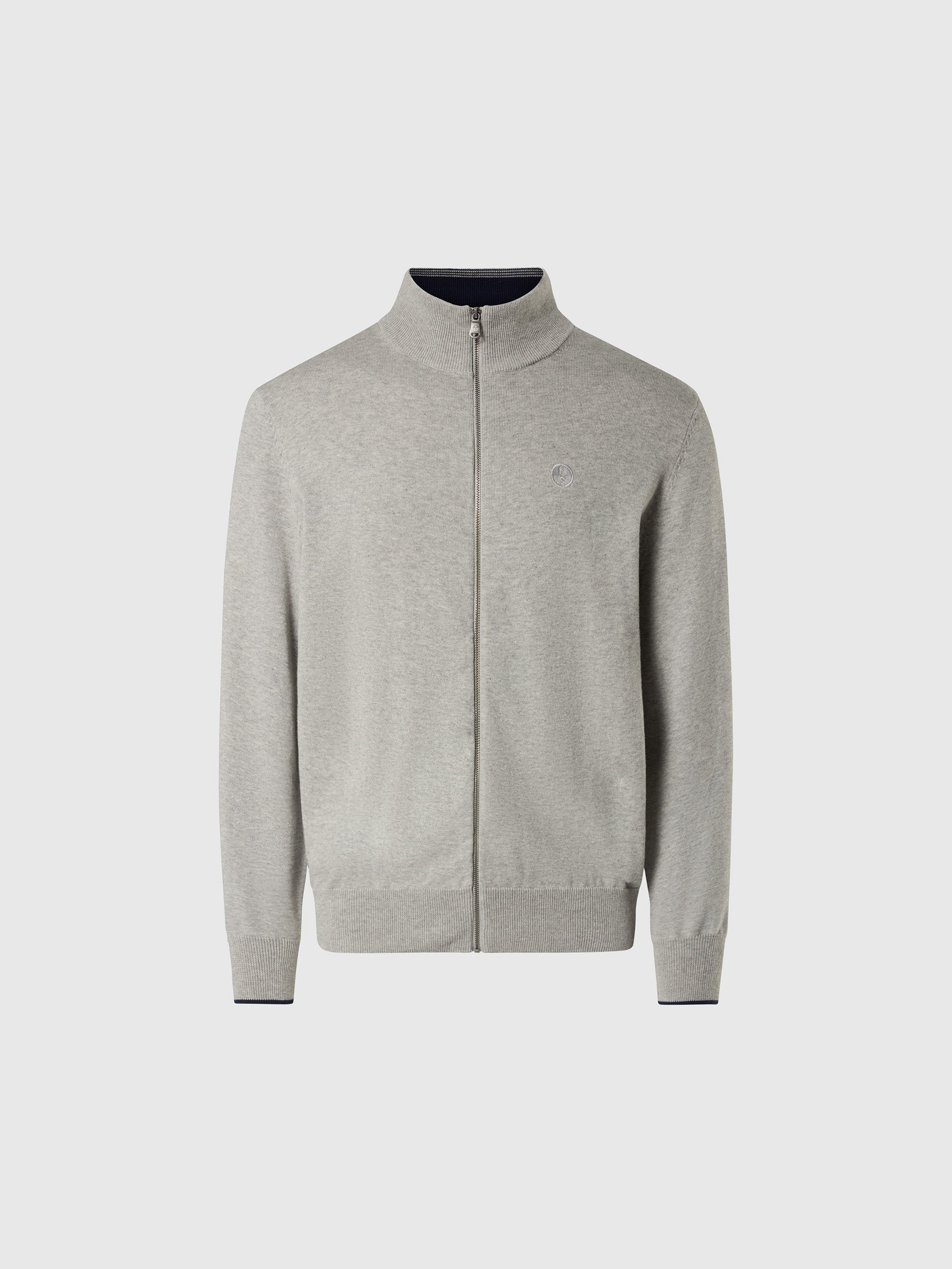 hover | Grey melange | full-zip-knitwear-12gg-699831