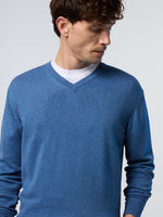 2 | Blue melange | v-neck-14gg-knitwear-699833