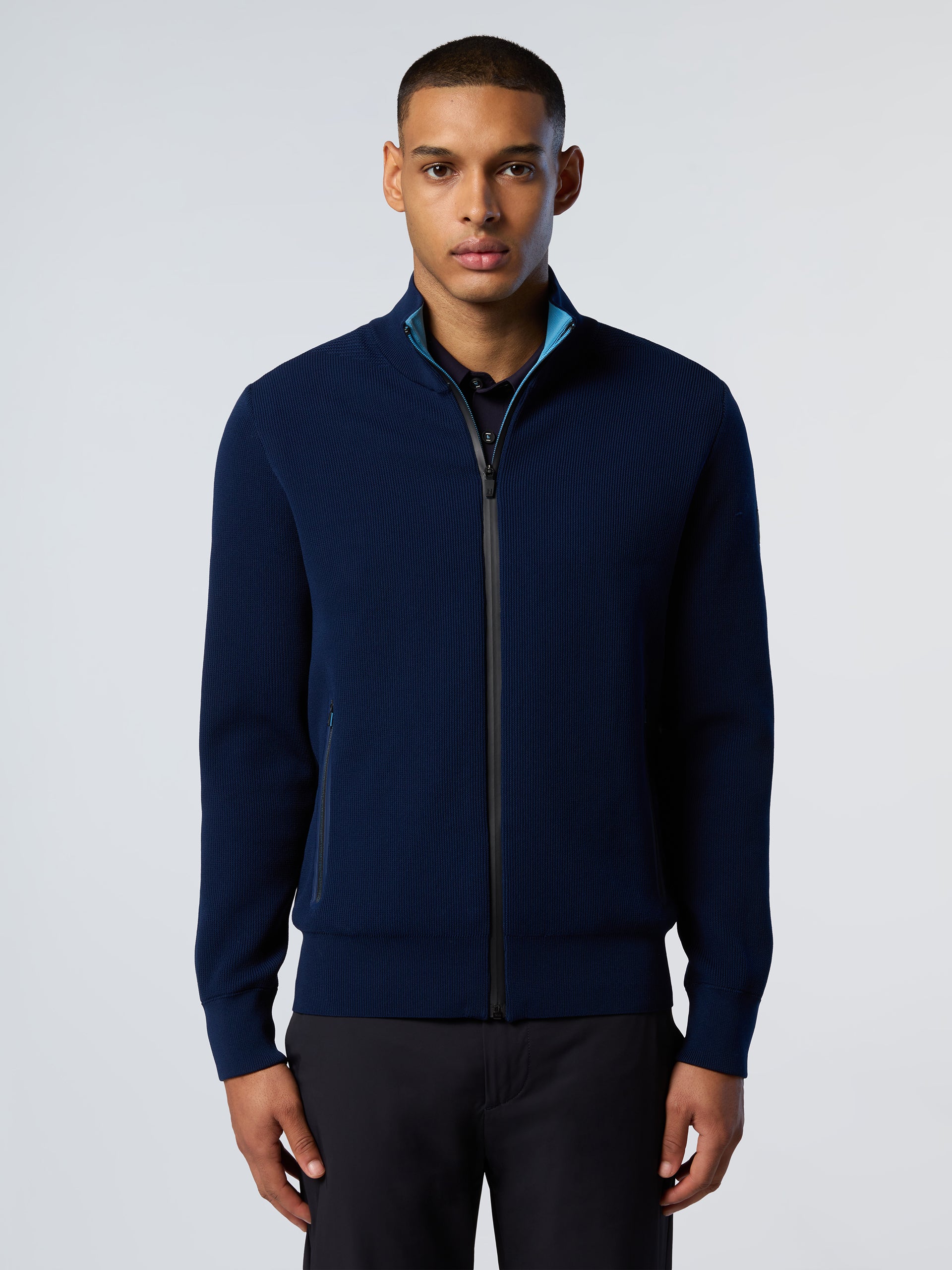 1 | Navy blue | full-zip-knitwear-12gg-699835