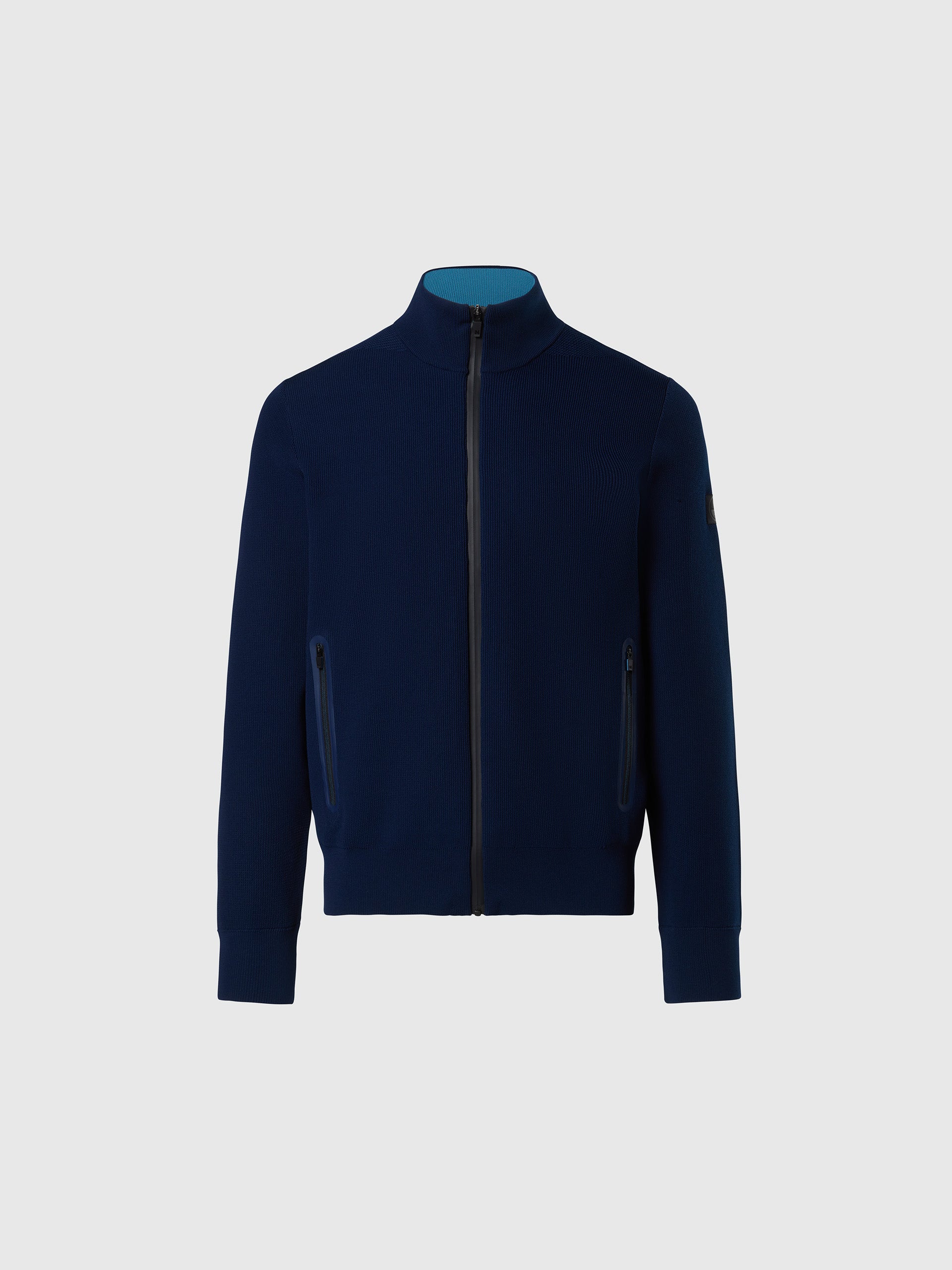 hover | Navy blue | full-zip-knitwear-12gg-699835
