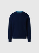 hover | Navy blue | crew-neck-knitwear-12gg-699838