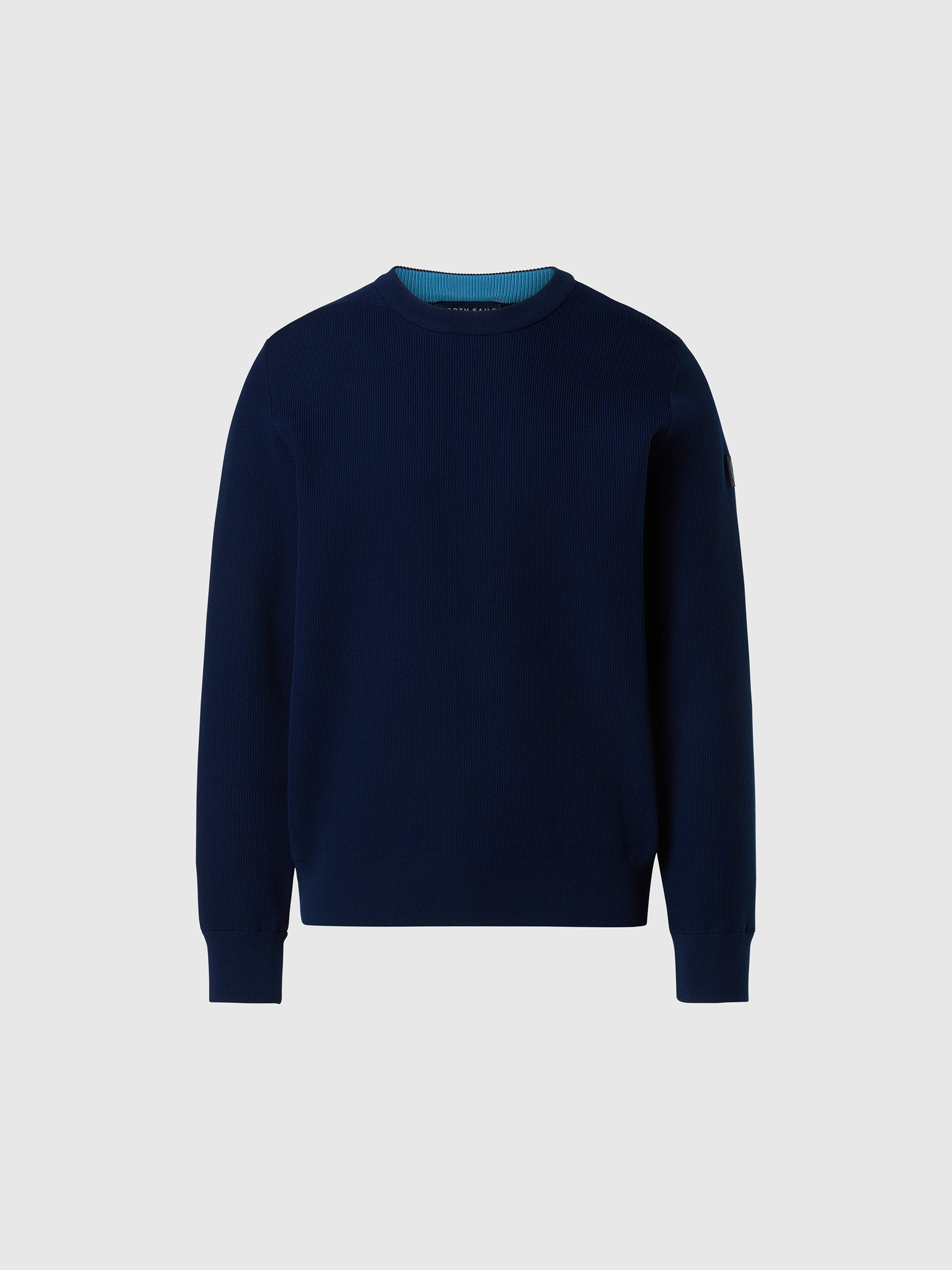 hover | Navy blue | crew-neck-knitwear-12gg-699838