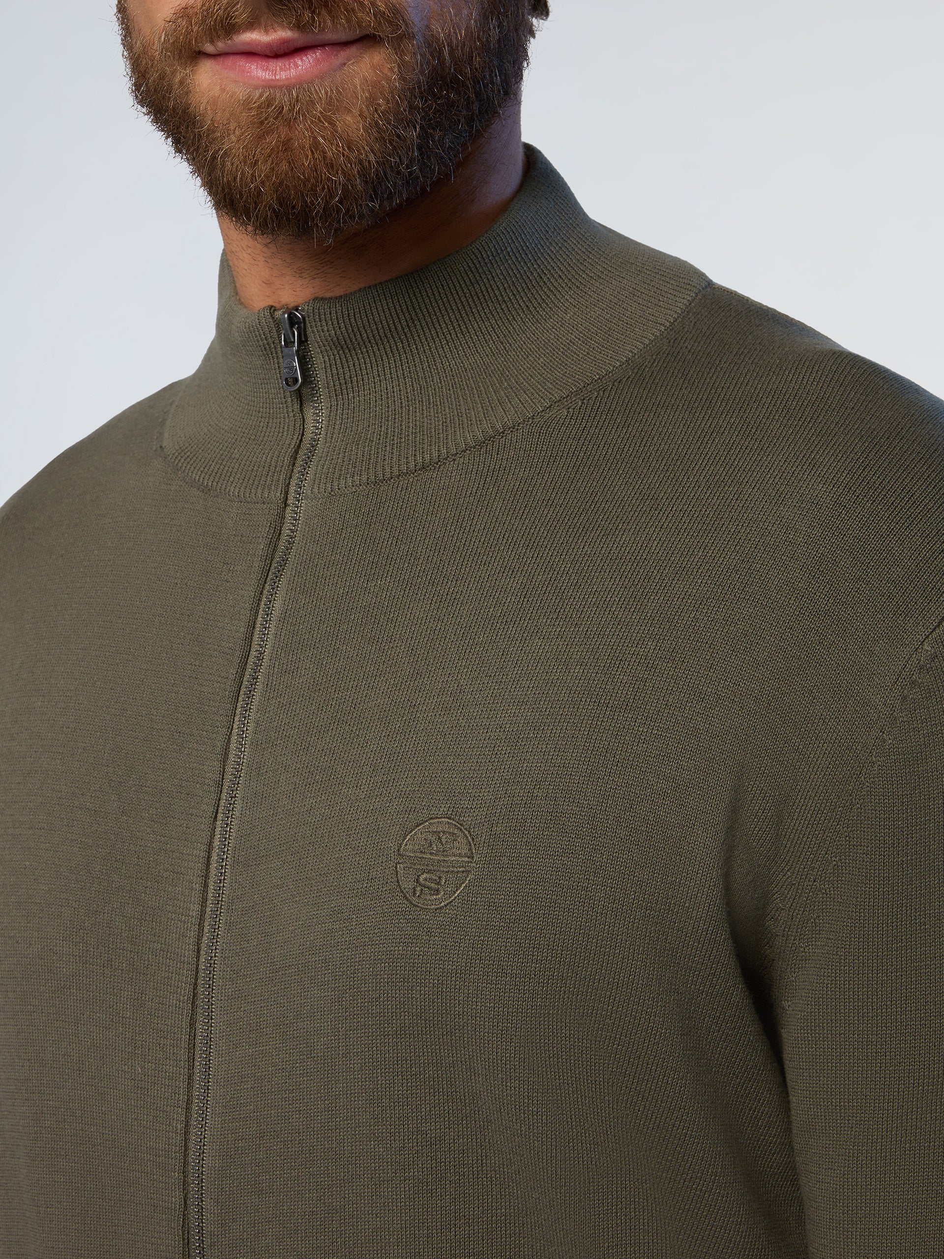 3 | Dusty olive | full-zip-knitwear-12gg-699924
