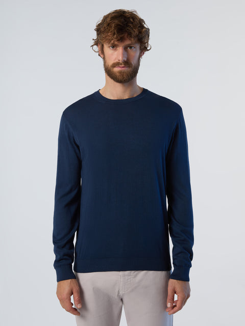 1 | Navy blue | crewneck-knitwear-14gg-699925