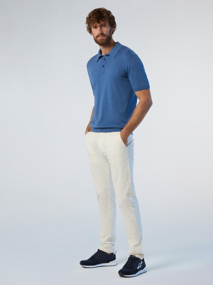 5 | Blue melange | polo-knitwear-14gg-699927