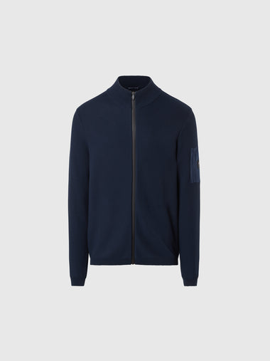 hover | Navy blue | full-zip-knitwear-12gg-699945