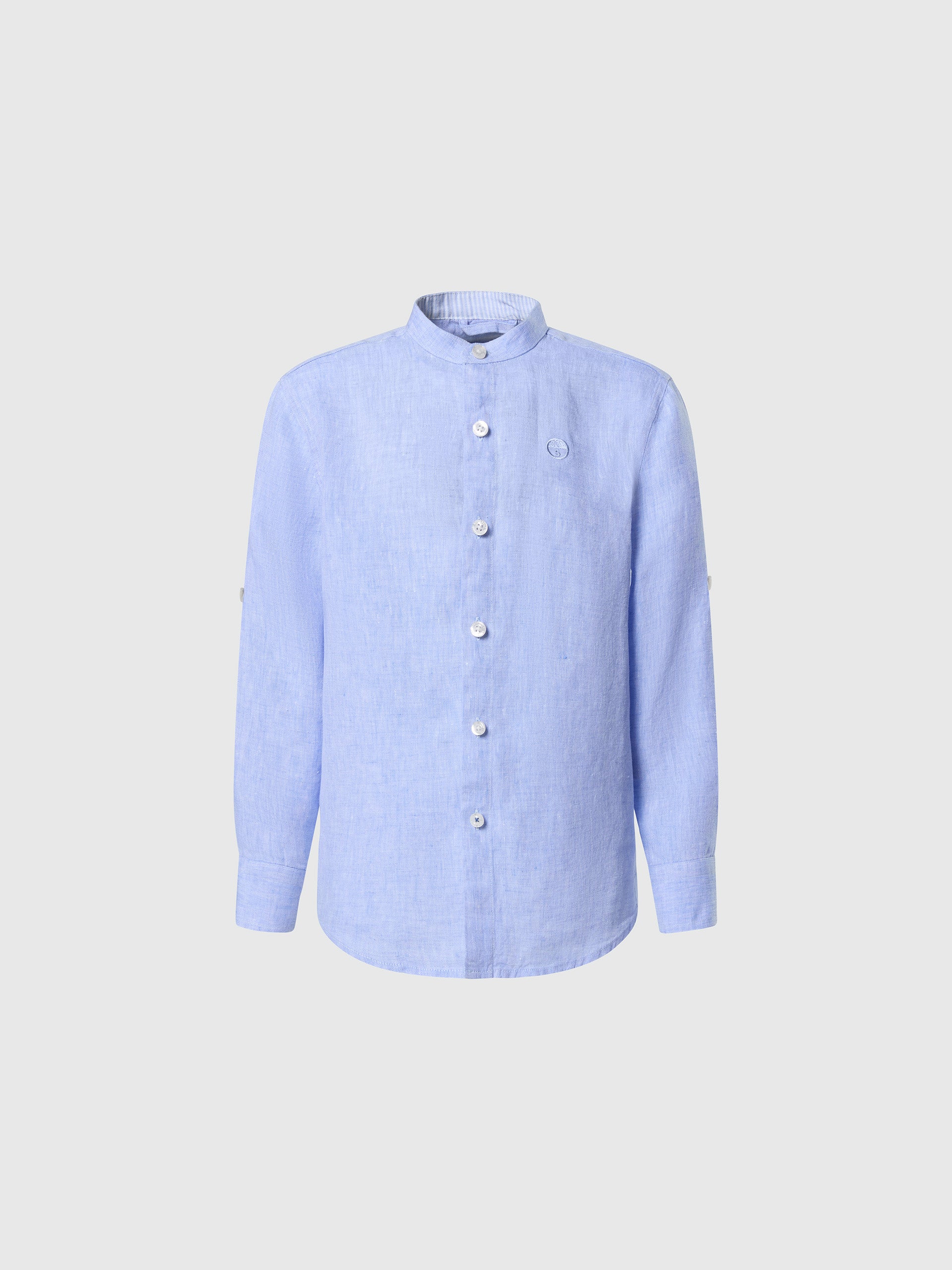 hover | Light blue | shiirt-long-sleeve-mandarin-collar-764166