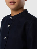 6 | Navy blue | shiirt-mandarin-collar-long-sleeve-764173