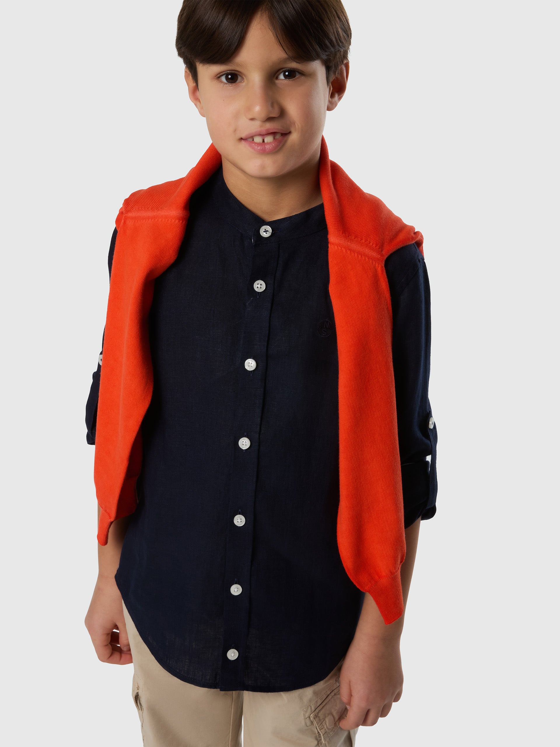 2 | Navy blue | shiirt-mandarin-collar-long-sleeve-764173