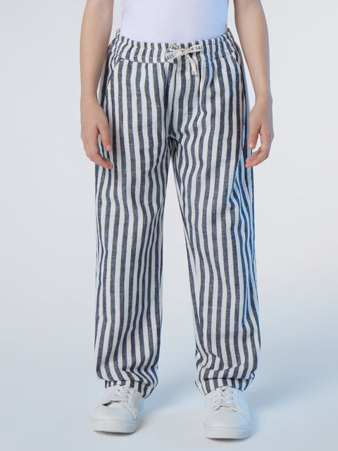 Striped Elasticated Waist Pants