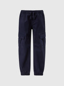 hover | Navy blue | cargo-long-trouser-wielastic-waist-775432