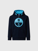 hover | Navy blue | hooded-full-zip-sweatshirt-wgraphic-792091