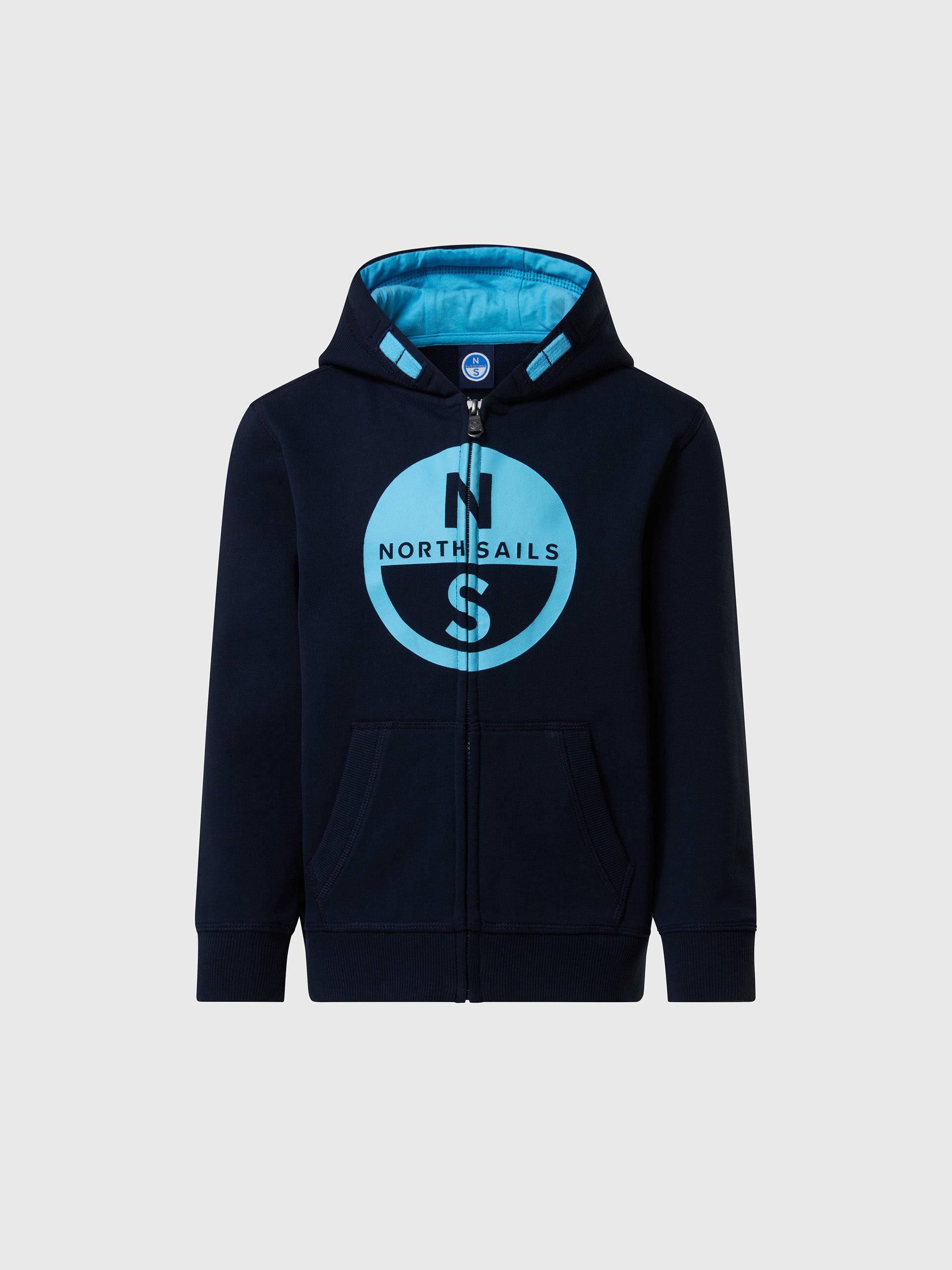 hover | Navy blue | hooded-full-zip-sweatshirt-wgraphic-792091