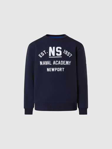 hover | Navy blue | embroidered-crewneck-sweatshirt-794453