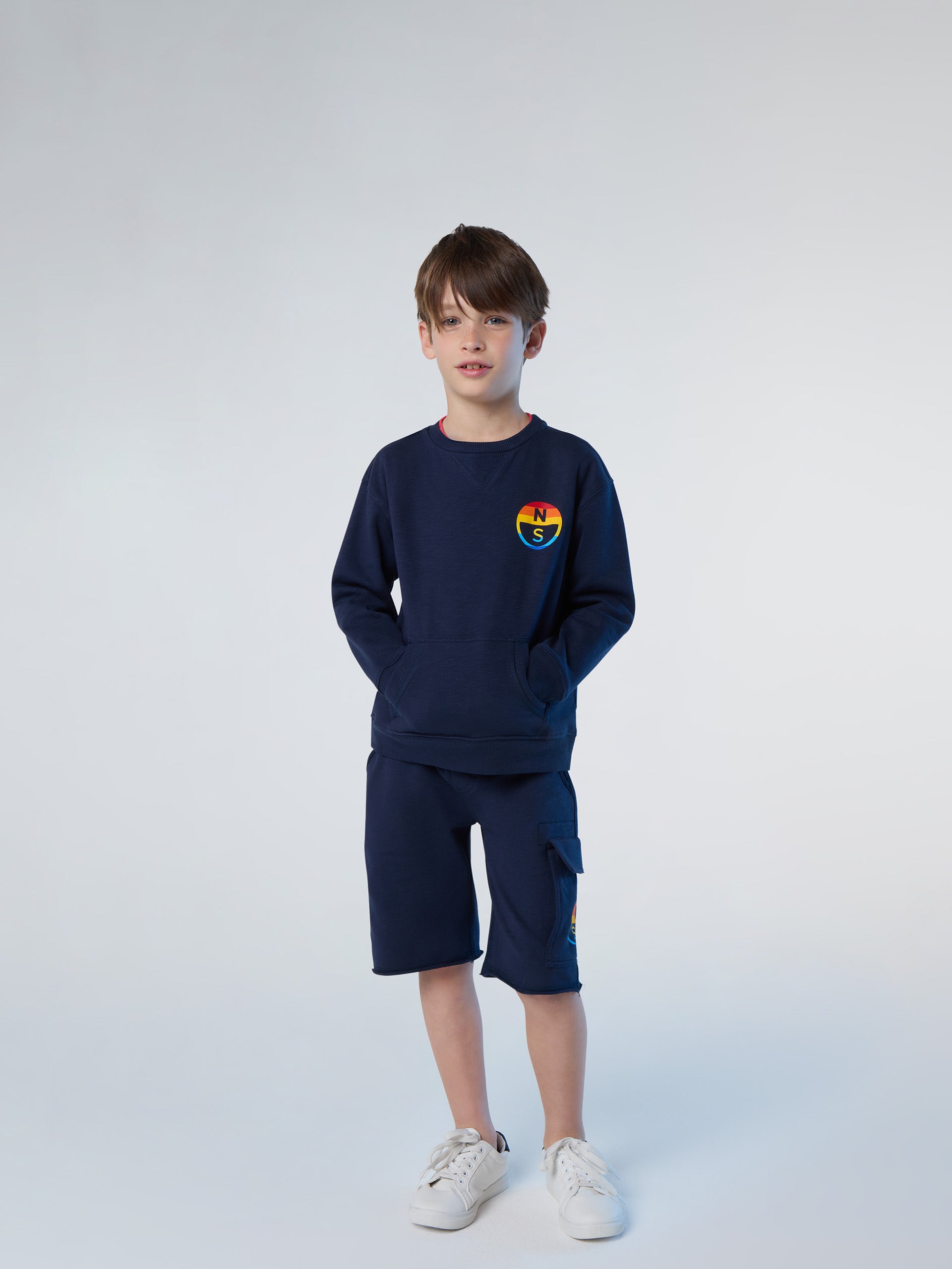 5 | Navy blue | crewneck-sweatshirt-wkangaroo-pocket-794455