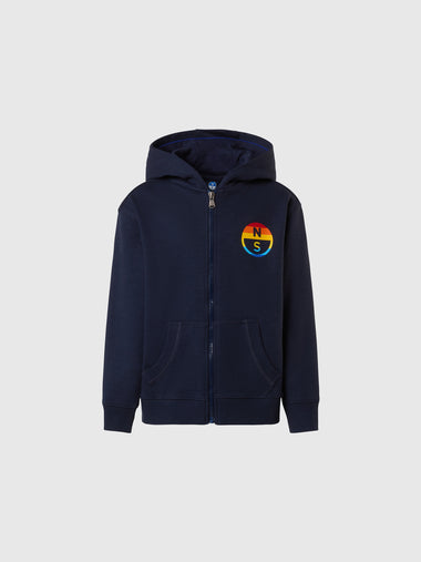 hover | Navy blue | full-zip-hooded-sweatshirt-surfing-print-794456