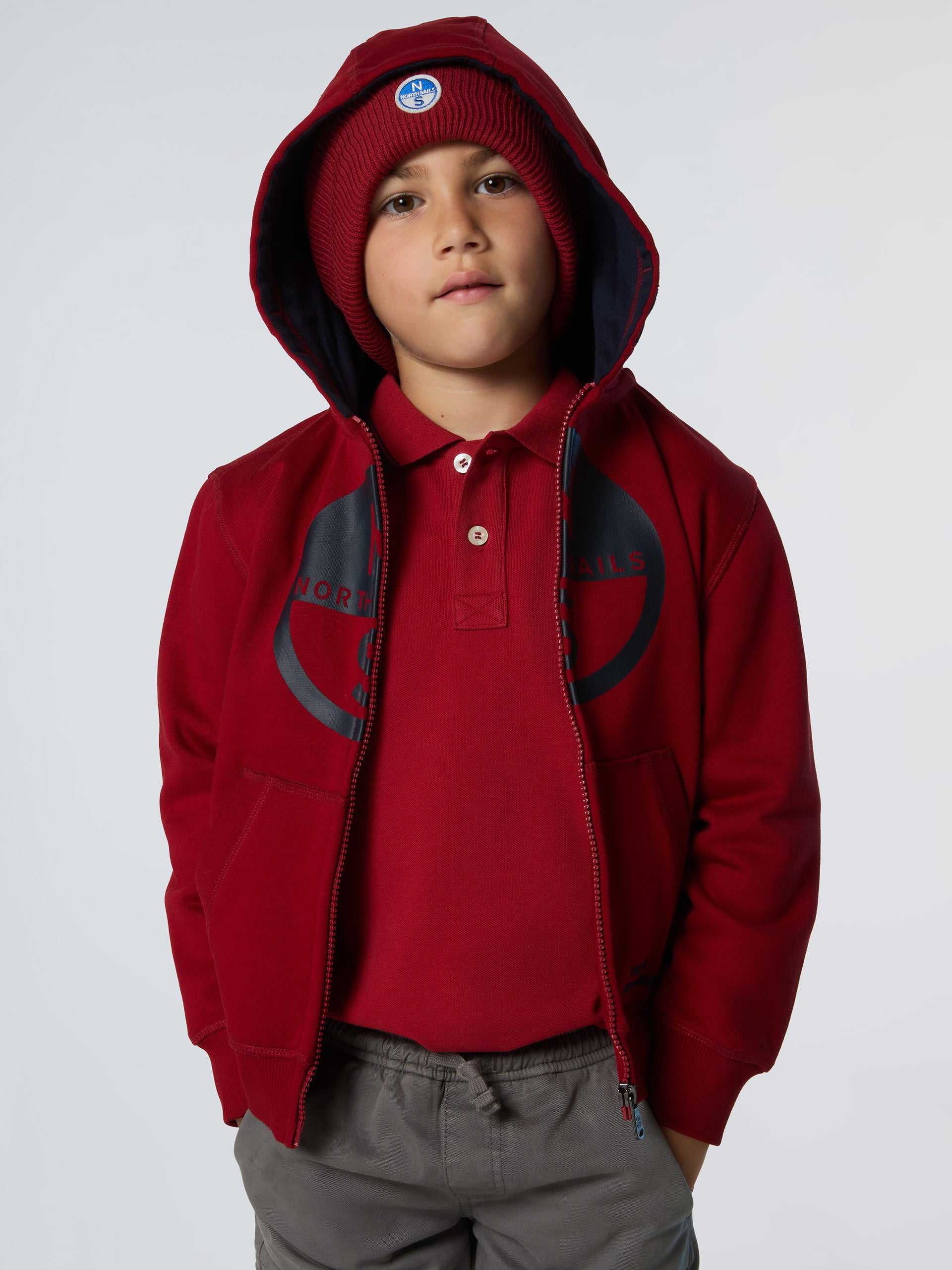 Full-zip hoodie with maxi logo | North Sails