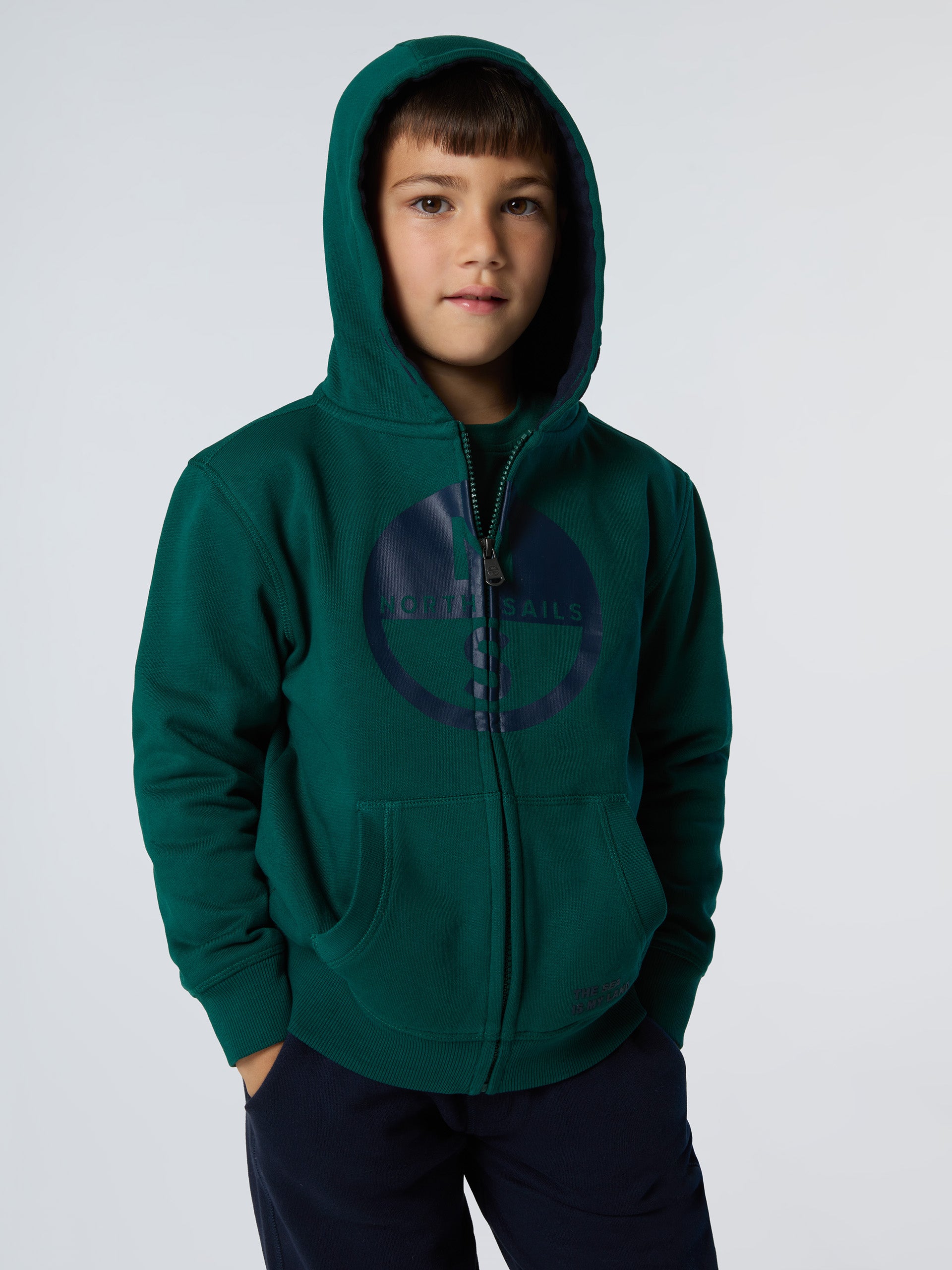 Full-zip hoodie with maxi logo | North Sails