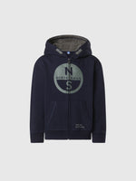 hover | Navy blue | hooded-full-zip-sweatshirt-wgraphic-794476