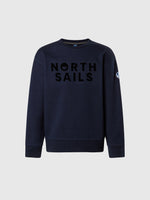 hover | Navy blue | crewneck-sweatshirt-wgraphic-794479