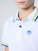 6 | White | polo-short-sleeve-wcontrast-stripes-on-flat-knit-collar-795075