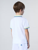 4 | White | polo-short-sleeve-wcontrast-stripes-on-flat-knit-collar-795075