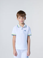 1 | White | polo-short-sleeve-wcontrast-stripes-on-flat-knit-collar-795075