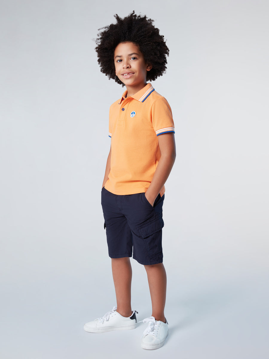 5 | Tangerine | polo-short-sleeve-wcontrast-stripes-on-flat-knit-collar-795075