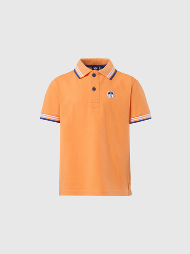 hover | Tangerine | polo-short-sleeve-wcontrast-stripes-on-flat-knit-collar-795075