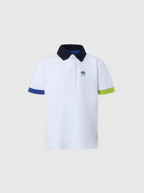 hover | White | polo-short-sleeve-wcontrast-placket-795076