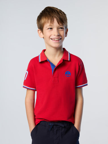 2 | Red | polo-short-sleeve-wnumber-application-on-sleeve-795077