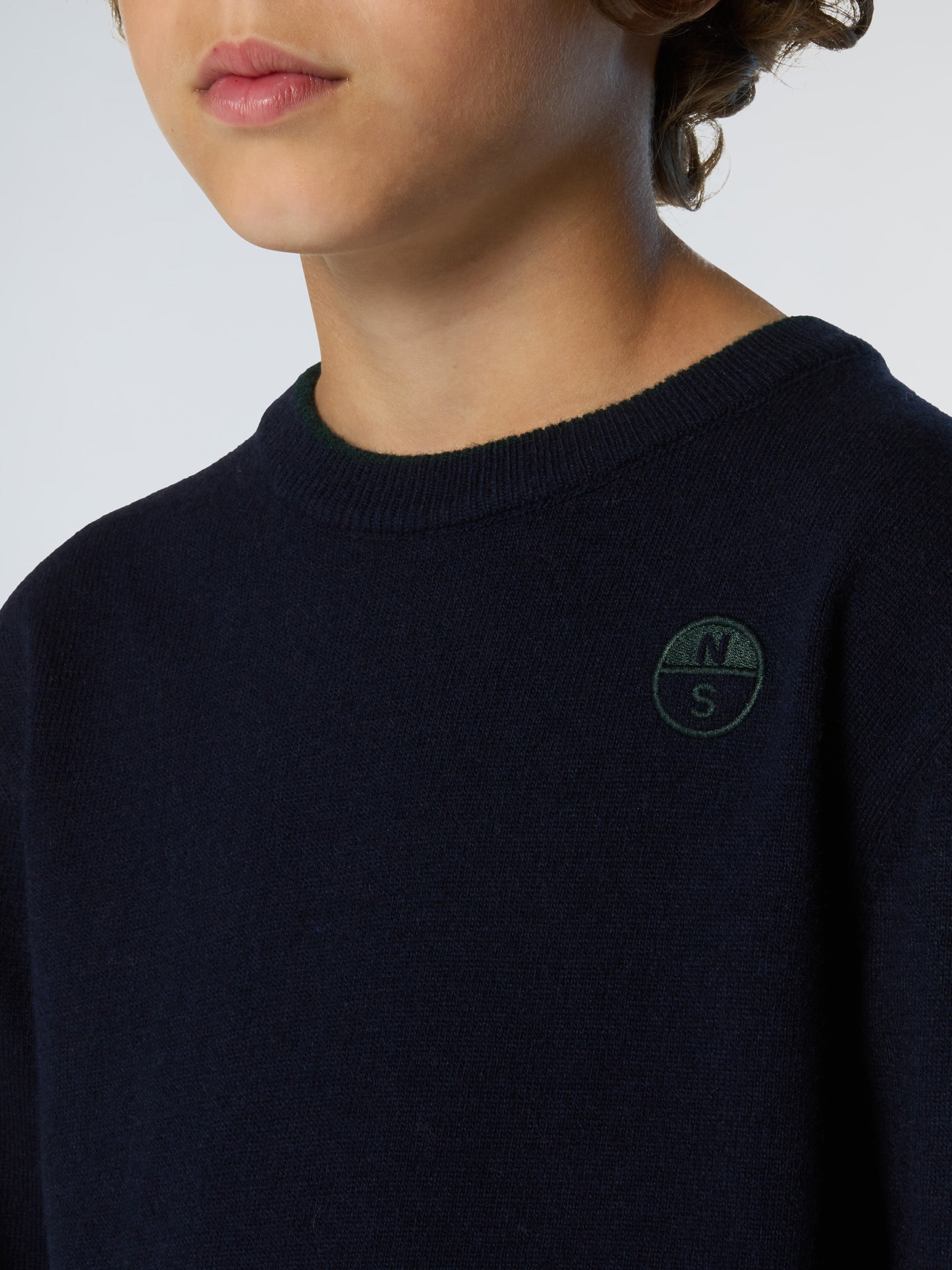 6 | Navy blue | crewneck-12gg-knitwear-796135