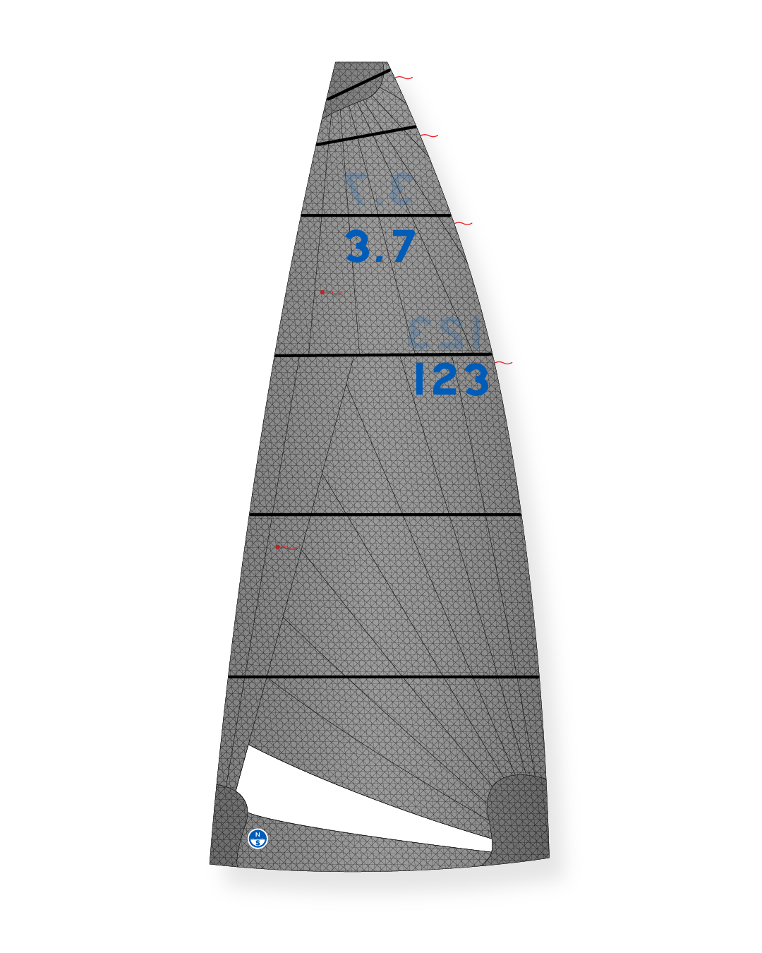 1 | Gray | North Sails Farr 3.7 Mainsail