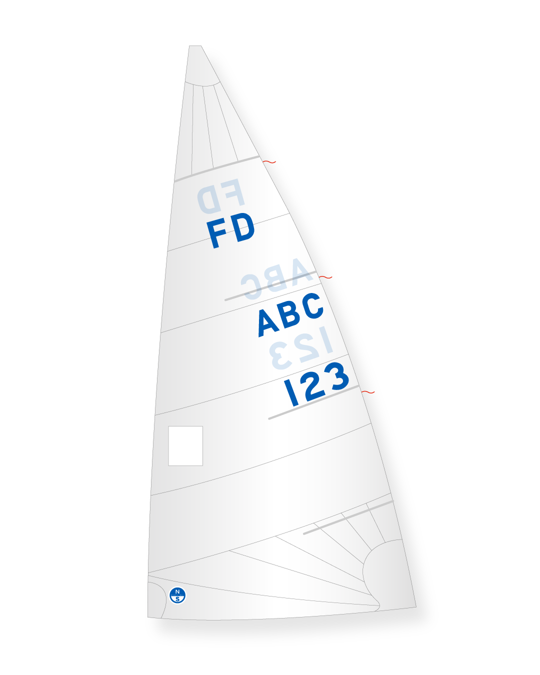 1 | White | North Sails Flying Dutchman Mainsail