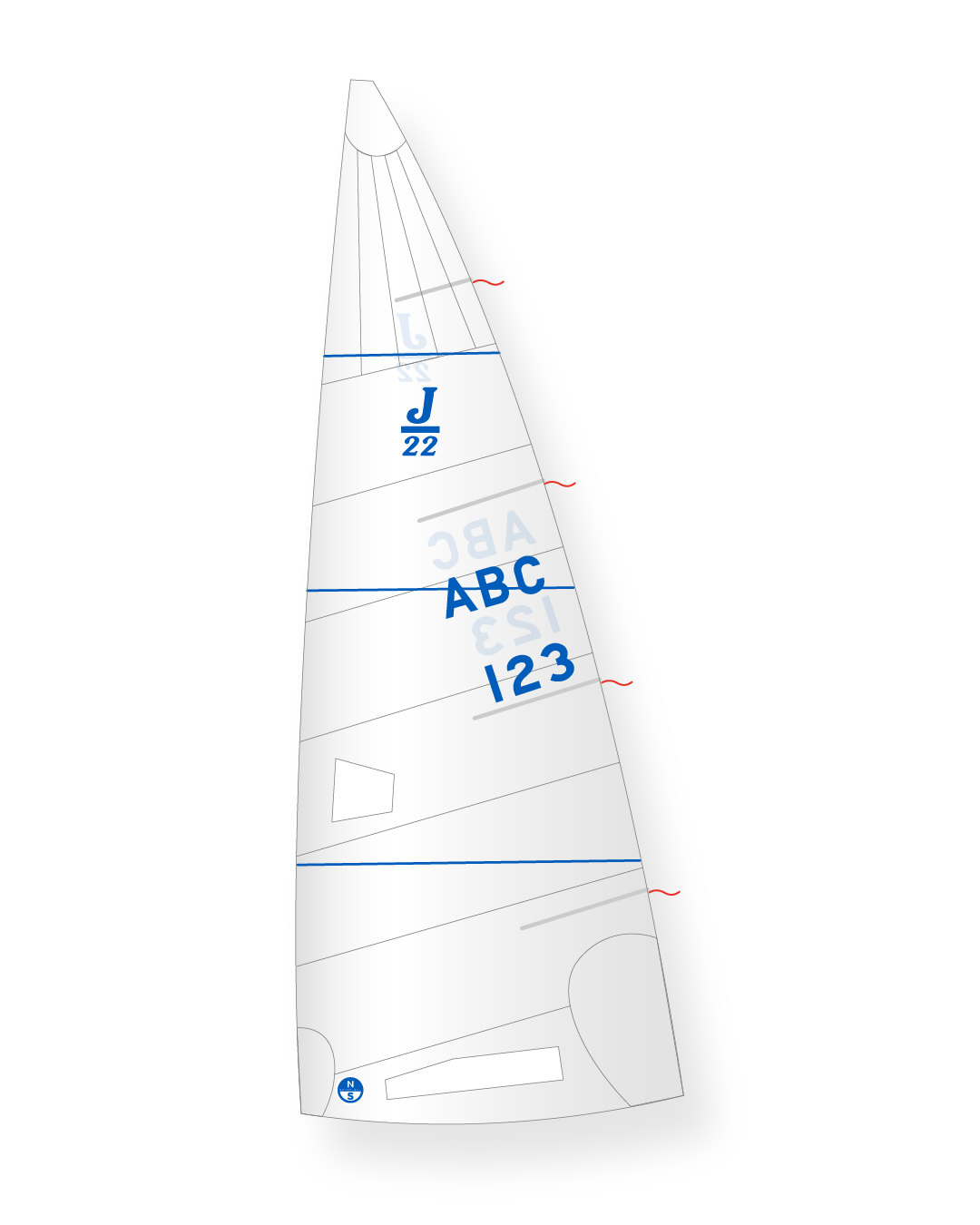 1 | White | North Sails J-22 M-7 Mainsail