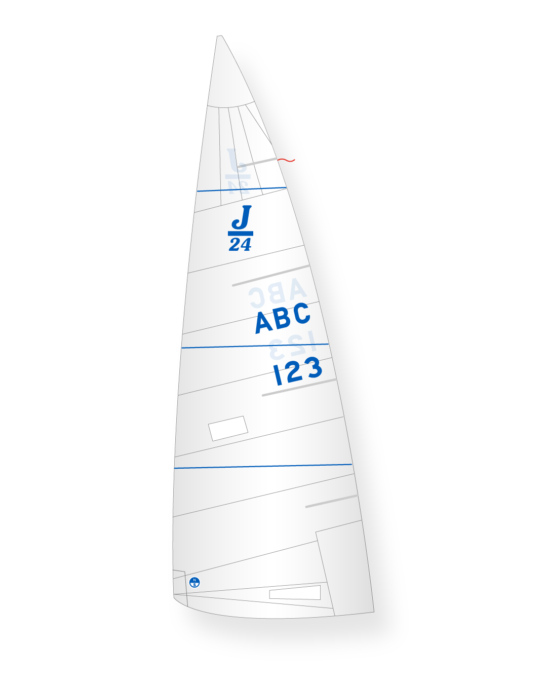 1 | White | North Sails J-24 Fat Head Mainsail