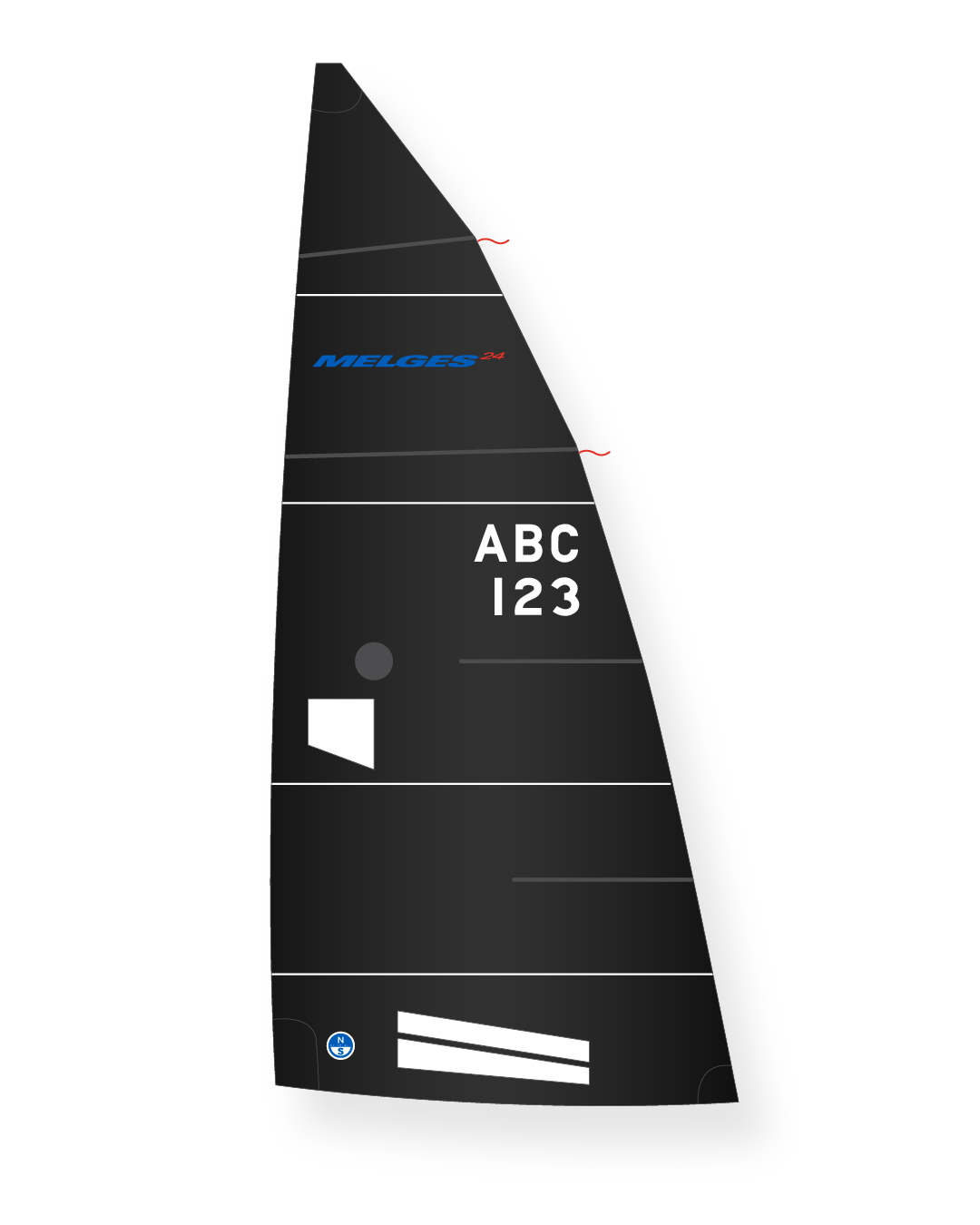1 | Black | North Sails Melges 24 Mi-2 Mainsail