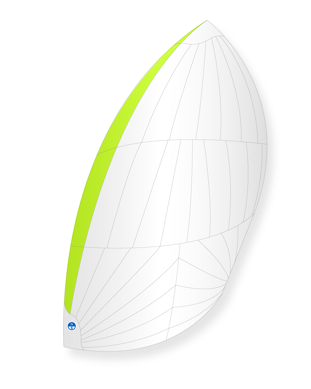 1 | White/Fluorescent Green | North Sails RS 21 Spinnaker