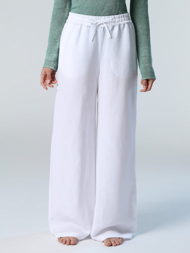 1 | White | straight-leg-with-elastic-waist-pants-074744