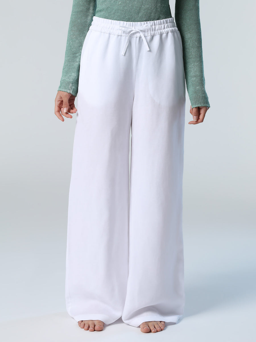Buy Black Linen Blend Wide Leg Trousers from Next Germany