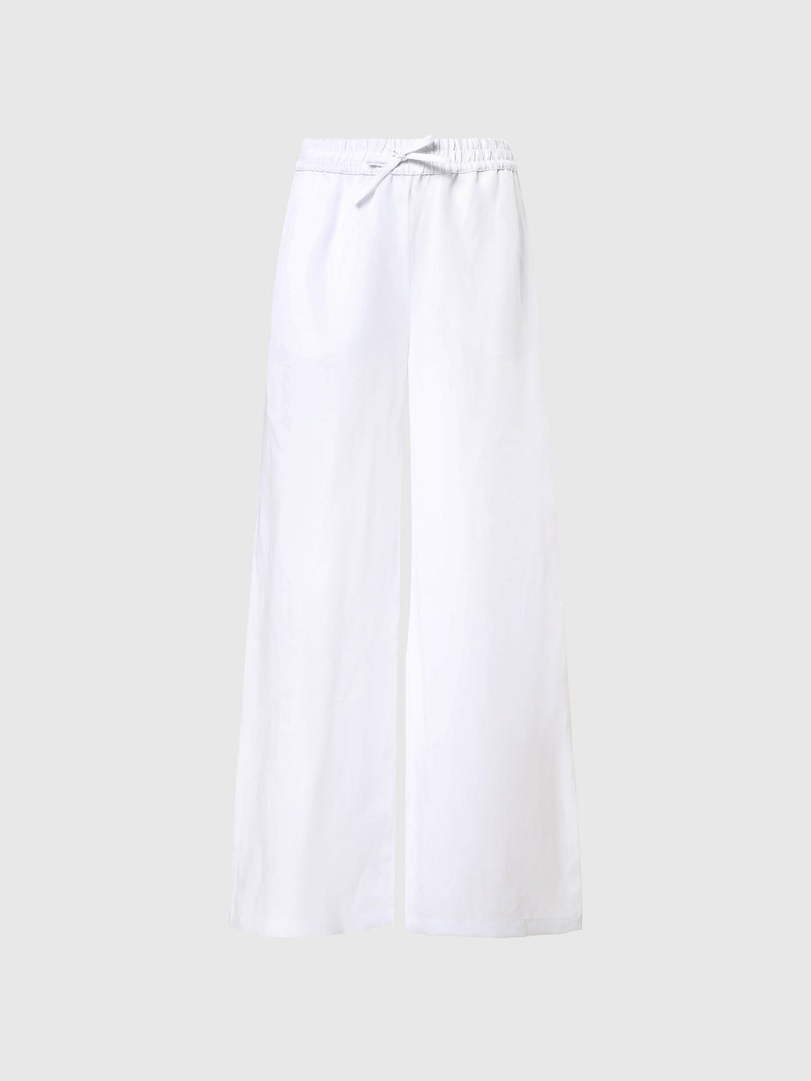 Sail With Me White High-Waisted Wide-Leg Pants