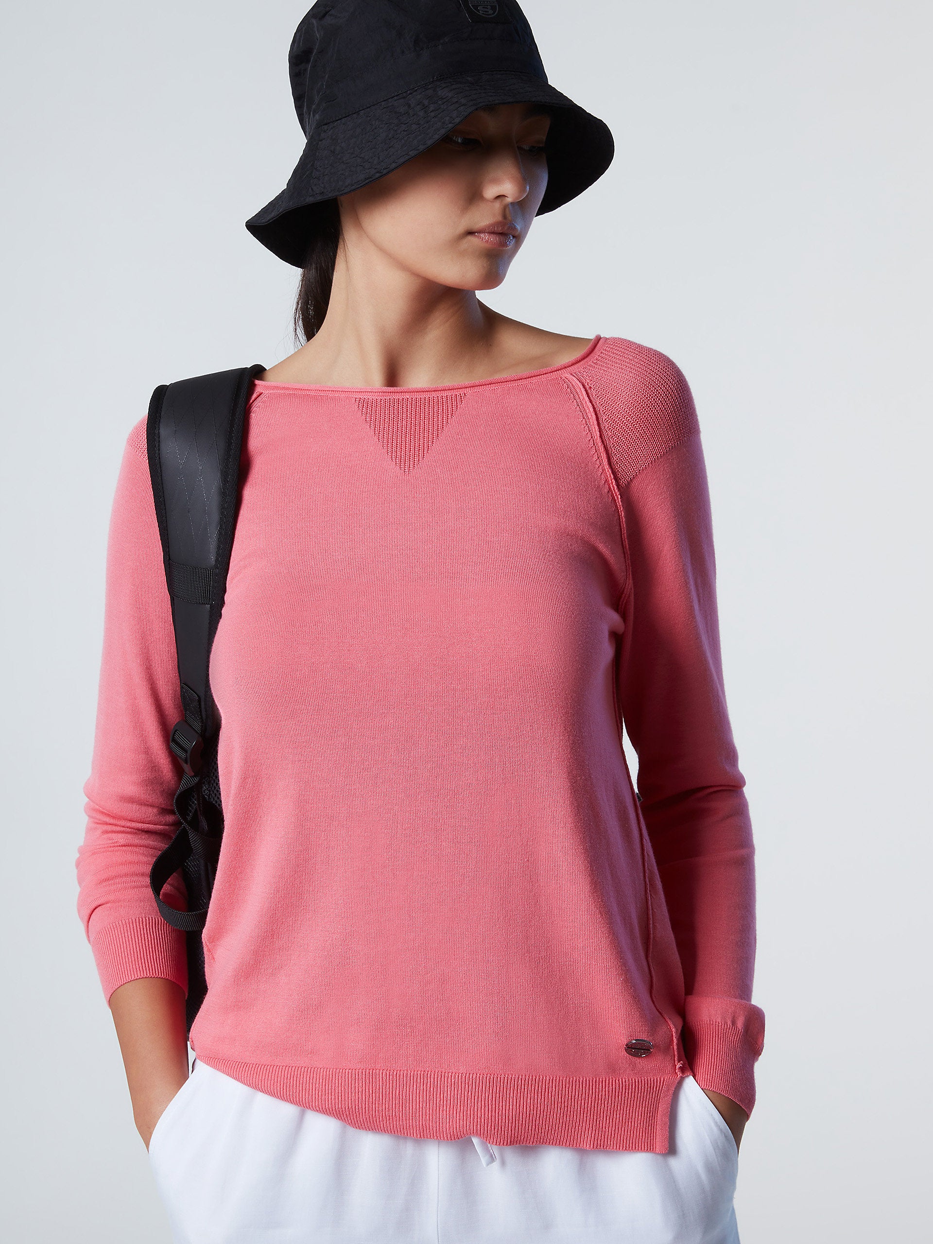 グラフペーパーRecycled Cotton Jersey Boat Neck Graphpaper(グラフペーパー) Recycled Cotton Jersey Boat Neck