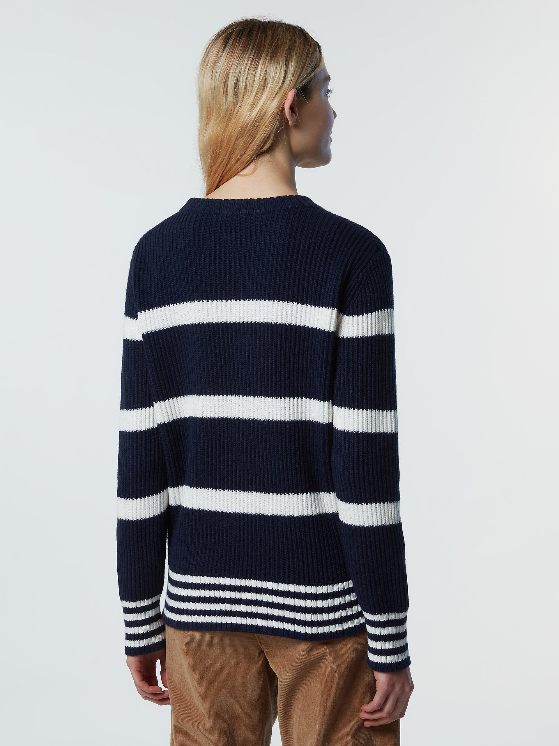 Striped crew-neck sweater
